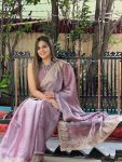 1DESIGNER JIMMY CHOO EMBROIDERY WORK WITH CUT WORK BORDER AND DIAMOND WORK SAREE WITH UNSTITCHED BLOUSE PARTY WEAR WHOLESALE PRICE ETHNIC GARMENT (13)