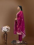 1DESIGNER ORGANZA DIGITAL PRINTED EMBROIDERY CODING SEQUENCE WORK TOP BOTTOM WITH DUPATTA FESTIVE WEAR WHOLESALE PRICE ETHNIC GARMENT (19)