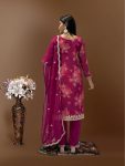 1DESIGNER ORGANZA DIGITAL PRINTED EMBROIDERY CODING SEQUENCE WORK TOP BOTTOM WITH DUPATTA FESTIVE WEAR WHOLESALE PRICE ETHNIC GARMENT (19)
