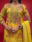 1DESIGNER ORGANZA DIGITAL PRINTED EMBROIDERY CODING SEQUENCE WORK TOP BOTTOM WITH DUPATTA FESTIVE WEAR WHOLESALE PRICE ETHNIC GARMENT (20)