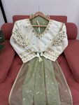 1DESIGNER TWILL NET THREAD SEQUENCE WORK SAREE WITH STITCHED BLOUSE PARTY WEAR WHOLEASLE PRICE ETHNIC GARMENT (19)