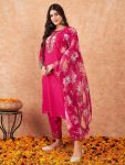 1DESIGNER VISCOSE CHANDERI SEQUENCE EMBROIDERY WORK TOP BOTTOM WITH DUPATTA FESTIVE WEAR WHOLESALE PRICE ETHNIC GARMENT (4)