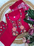 1DESIGNER VISCOSE CHANDERI SEQUENCE EMBROIDERY WORK TOP BOTTOM WITH DUPATTA FESTIVE WEAR WHOLESALE PRICE ETHNIC GARMENT (4)