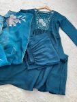 1FABCY VICHITRA SILK HAND WORK A LINE GOWN PALAZZO WITH DUPATTA FESTIVE WEAR WHOLESALE PRICE ETHNIC GARMENT (2)