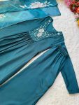 1FABCY VICHITRA SILK HAND WORK A LINE GOWN PALAZZO WITH DUPATTA FESTIVE WEAR WHOLESALE PRICE ETHNIC GARMENT (2)