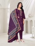 1FANCY COTTON BLEND EMBROIDERY WORK TOP BOTTOM WITH DUPATTA FESTIVE WEAR WHOLESALE PRICE ETHNIC GARMENT (7)