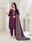 1FANCY COTTON BLEND EMBROIDERY WORK TOP BOTTOM WITH DUPATTA FESTIVE WEAR WHOLESALE PRICE ETHNIC GARMENT (7)