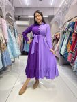 1FANCY MALAI CREPE PLAIN ONE PIECE CASUAL WEAR WHOLESALE PRICE ETHNIC GARMENT (21)