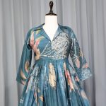 1FANCY MANIPURI SILK FLORAL PRINT GOWN FESTIVE WEAR WHOLESALE PRICE ETHNIC GARMENT (3)