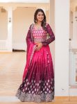 1LATEST CHINON EMBROIDERY SEQUENCE WORK LEHENGA CHOLI WITH DUPATTA WEDDING WEAR WHOLESALE PRICE ETHNIC GARMENT (11)