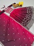 1LATEST CHINON EMBROIDERY SEQUENCE WORK LEHENGA CHOLI WITH DUPATTA WEDDING WEAR WHOLESALE PRICE ETHNIC GARMENT (11)
