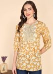1LATEST COTTON DIGITAL PRINTED WITH EMBROIDERY WORK TOP CASUAL WEAR WHOLESALE PRICE ETHNIC GARMENT (6)