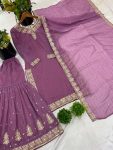 1LATEST CRUNCHY SILK EMBROIDERY SEQUENCE WORK TOP SHARARA WITH DUPATTA FESTIVE WEAR WHOLESALE PRICE ETHNIC GARMENT (13)