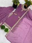 1LATEST CRUNCHY SILK EMBROIDERY SEQUENCE WORK TOP SHARARA WITH DUPATTA FESTIVE WEAR WHOLESALE PRICE ETHNIC GARMENT (13)