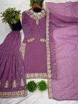 1LATEST CRUNCHY SILK EMBROIDERY SEQUENCE WORK TOP SHARARA WITH DUPATTA FESTIVE WEAR WHOLESALE PRICE ETHNIC GARMENT (13)