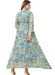 1LATEST GEORGETTE DIGITAL PRINTED GOWN CASUAL WEAR WHOLESALE PRICE ETHNIC GARMENT (12)