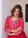 1LATEST GEORGETTE SEQUENCE THREAD WORK GOWN FESTIVE WEAR WHOLESALE PRICE ETHNIC GARMENT (15)