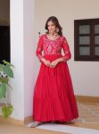 LATEST GEORGETTE SEQUENCE THREAD WORK GOWN  RANI