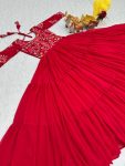 1LATEST GEORGETTE SEQUENCE THREAD WORK GOWN FESTIVE WEAR WHOLESALE PRICE ETHNIC GARMENT (15)