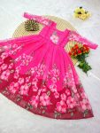 1LATEST SOFT ORGANZA DIGITAL PRINTED ONE PIECE CASUAL WEAR WHOLESALE PRICE ETHNIC GARMENT (8)