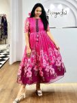 1LATEST SOFT ORGANZA DIGITAL PRINTED ONE PIECE CASUAL WEAR WHOLESALE PRICE ETHNIC GARMENT (8)