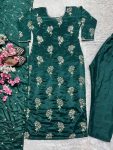 1NEW ARRIVAL CHINON EMBROIDERY SEQUENCE WITH MOTI WORK LACE BORDER TOP BOTTOM WITH DUPATTA FESTIVE WEAR WHOLESALE PRICE ETHNIC GARMENT (16)