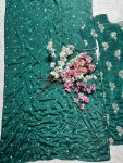 1NEW ARRIVAL CHINON EMBROIDERY SEQUENCE WITH MOTI WORK LACE BORDER TOP BOTTOM WITH DUPATTA FESTIVE WEAR WHOLESALE PRICE ETHNIC GARMENT (16)