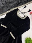 1NEW ARRIVAL FENDI SILK EMBROIDERY SEQUENCE WORK GOWN WITH DUPATTA FESTIVE WEAR WHOLESALE PRICE ETHNIC GARMENT (25)