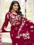 1NEW ARRIVAL GEORGETTE SEQUENCE THREAD WORK GOWN WITH DUPATTA FESTIVE WEAR WHOLESALE PRICE ETHNIC GARMENT (11)