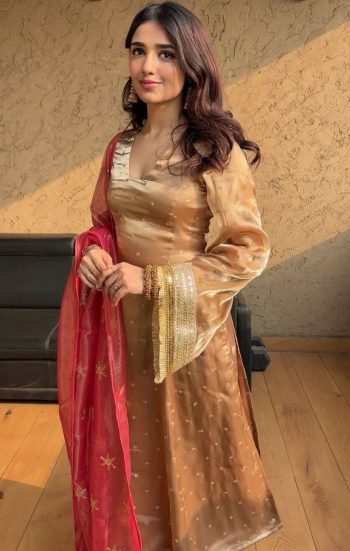 NEW ARRIVAL JIMMY CHOO SEQUENCE EMBROIDERY WORK AND ZALAR LACE WORK TOP BOTTOM WITH DUPATTA MAROON