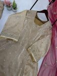 1NEW ARRIVAL JIMMY CHOO SEQUENCE EMBROIDERY WORK AND ZALAR LACE WORK TOP BOTTOM WITH DUPATTA FESTIVE WEAR WHOLESALE PRICE ETHNIC GARMENT (32)