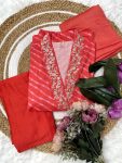 1NEW ARRIVAL MUSLIN SEQUENCE EMBROIDERY WORK TOP BOTTOM WITH DUPATTA FESTIVE WEAR WHOLESALE PRICE ETHNIC GARMENT (16)
