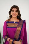 1NEW ARRIVAL SILK COTTON WEAVING WORK KURTI WITH DUPATTA FESTIVE WEAR WHOLESALE PRICE ETHNIC GARMENT (12)
