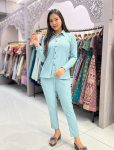 1NEW ARRIVAL SUGARCANE PLAIN SHIRT PANT CO-ORD SET CASUAL WEAR WHOLESALE PRICE ETHNIC GARMENT (8)
