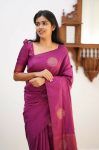 1RICH LOOK BANARASI SOFT SILK WEAVING WORK SAREE WITH UNSTITCHED BLOUSE PARTY WEAR WHOLESALE PRICE ETHNIC GARMENT (57)