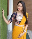 1RICH LOOK GEORGETTE READY MADE LACE WORK SAREE WITH EMBROIDERY ZARI THREAD SEQUENCE WORK STITCHED BLOUSE AND WAIST BELT FESTIVE WEAR WHOLESALE PRICE ETHNIC GARMENT (2 (24)