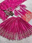 2DESIGNER CHINON EMBROIDERY CODING SEQUENCE WORK TOP PALAZZO WITH DUPATTA FESTIVE WEAR WHOLESALE PRICE ETHNIC GARMENT (17)