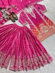 2DESIGNER CHINON EMBROIDERY CODING SEQUENCE WORK TOP PALAZZO WITH DUPATTA FESTIVE WEAR WHOLESALE PRICE ETHNIC GARMENT (17)