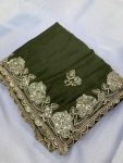 2DESIGNER CHINON SILK SEQUENCE EMBROIDERY SAREE WITH UNSTITCHED BLOUSE FESTIVE WEAR WHOLESALE PRICE ETHNIC GARMENT (14)