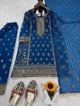 2DESIGNER FAUX GEORGETTE THREAD WITH SEQUENCE WORK TOP PALAZZO WITH DUPATTA FESTIVE WEAR WHOLESALE PRICE ETHNIC GARMENT (12)