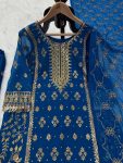 2DESIGNER FAUX GEORGETTE THREAD WITH SEQUENCE WORK TOP PALAZZO WITH DUPATTA FESTIVE WEAR WHOLESALE PRICE ETHNIC GARMENT (12)