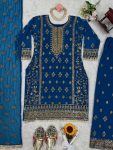 2DESIGNER FAUX GEORGETTE THREAD WITH SEQUENCE WORK TOP PALAZZO WITH DUPATTA FESTIVE WEAR WHOLESALE PRICE ETHNIC GARMENT (12)