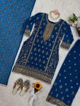 2DESIGNER FAUX GEORGETTE THREAD WITH SEQUENCE WORK TOP PALAZZO WITH DUPATTA FESTIVE WEAR WHOLESALE PRICE ETHNIC GARMENT (12)