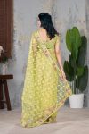 2FANCY BUTTERFLY NET EMBROIDERY MULTI THREAD CHAIN STITCH WORK SAREE WITH UNSTITCHED BLOUSE PARTY WEAR WHOLESALE PRICE ETHNIC GARMENT (14)