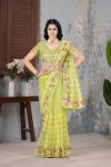 2FANCY BUTTERFLY NET EMBROIDERY MULTI THREAD CHAIN STITCH WORK SAREE WITH UNSTITCHED BLOUSE PARTY WEAR WHOLESALE PRICE ETHNIC GARMENT (14)