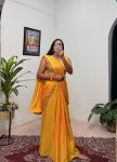 2FANCY CHINON EMBROIDERY LACE BORDER WORK READY TO WEAR SAREE WITH STITCHED BLOUSE PARTY WEAR WHOLESALE PRICE ETHNIC GARMENT (9)