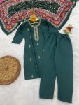 2FANCY COTTON BLEND EMBROIDERY WORK TOP BOTTOM WITH DUPATTA FESTIVE WEAR WHOLESALE PRICE ETHNIC GARMENT (32)