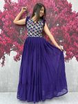 2FANCY GEORGETTE EMBROIDERY THREAD AND SEQUENCE WORK GOWN FESTIVE WEAR WHOLESALE PRICE ETHNIC GARMENT (14)