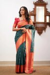 2FASHIONABLE BANARASI SOFT SILK WEAVING WORK SAREE WITH UNSTITCHED BLOUSE PARTY WEAR WHOLESALE PRICE ETHNIC GARMENT (9)