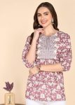 2LATEST COTTON DIGITAL PRINTED WITH EMBROIDERY WORK TOP CASUAL WEAR WHOLESALE PRICE ETHNIC GARMENT (8)